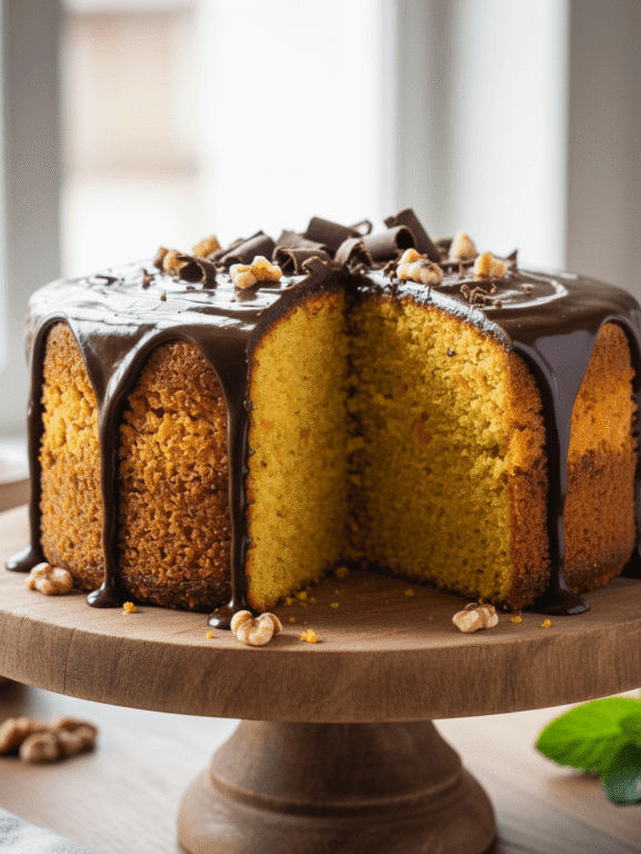 Bolo de Cenoura Fofinho com Cobertura de Chocolate