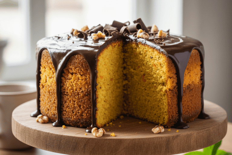 Bolo de Cenoura Fofinho com Cobertura de Chocolate