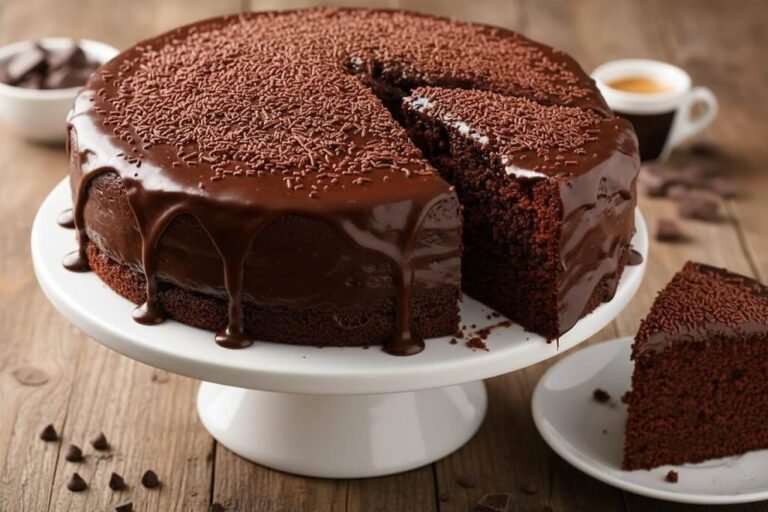 Receita de Bolo de chocolate simples