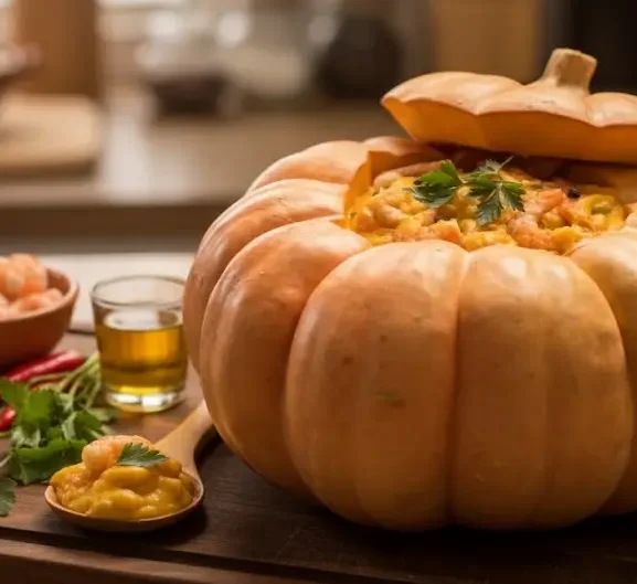 Receita de Camarão na moranga O Icone Cremoso da Cozinha Brasileira